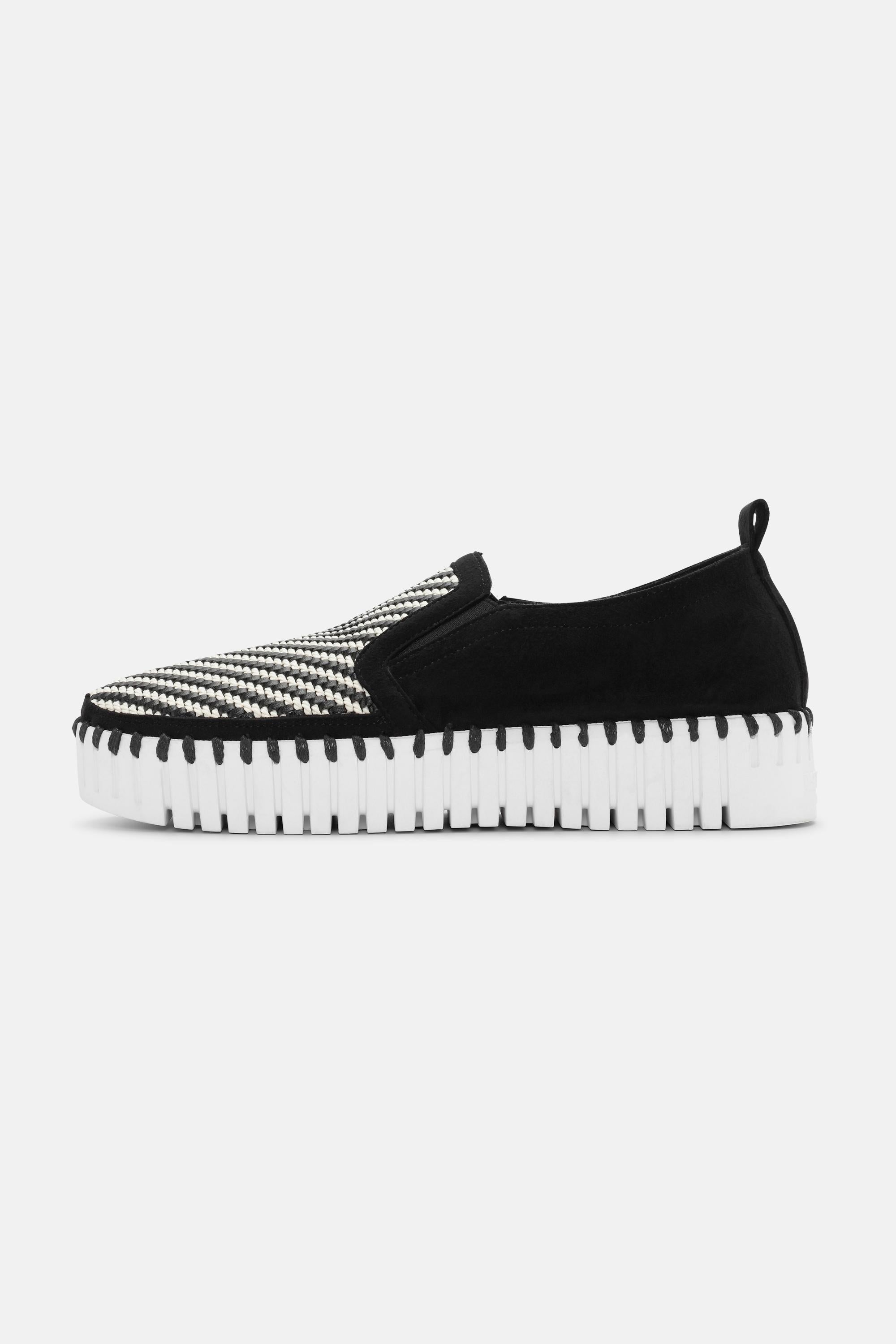 Platform Tulip Sko - Black White